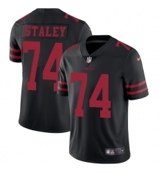 Youth Nike San Francisco 49ers #74 Joe Staley Black Vapor Untouchable Limited Player NFL Jersey