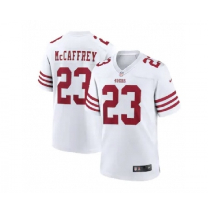 Men's San Francisco 49ers #23 Christian McCaffrey 2022 New White Vapor Untouchable Limited Stitched Jersey