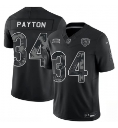 Men's Chicago Bears #34 Walter Payton Black 2026 F.U.S.E. Salute to Service Limited Football Stitched Jersey
