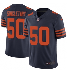 Men's Nike Chicago Bears #50 Mike Singletary Navy Blue Alternate Vapor Untouchable Limited Player NFL Jersey