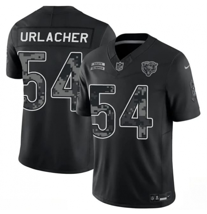 Men's Chicago Bears #54 Brian Urlacher Black 2026 F.U.S.E. Salute to Service Limited Football Stitched Jersey