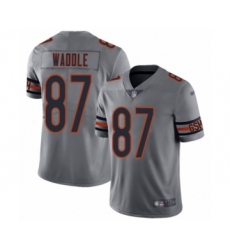 Women's Chicago Bears #87 Tom Waddle Limited Silver Inverted Legend Football Jersey