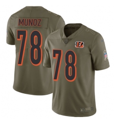 Men's Nike Cincinnati Bengals #78 Anthony Munoz Limited Olive 2017 Salute to Service NFL Jersey