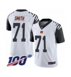 Men's Cincinnati Bengals #71 Andre Smith Limited White Rush Vapor Untouchable 100th Season Football Jersey