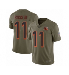 Youth Cincinnati Bengals #11 John Ross Limited Olive 2017 Salute to Service Football Jersey