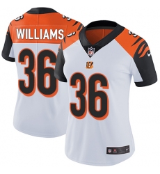 Women's Nike Cincinnati Bengals #36 Shawn Williams Elite White NFL Jersey