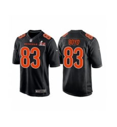 Men's Cincinnati Bengals #83 Tyler Boyd 2022 Black Super Bowl LVI Game Stitched Jersey