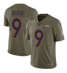 Men's Nike Denver Broncos #9 Riley Dixon Limited Olive 2017 Salute to Service NFL Jersey