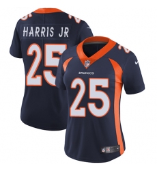 Women's Nike Denver Broncos #25 Chris Harris Jr Navy Blue Alternate Vapor Untouchable Limited Player NFL Jersey