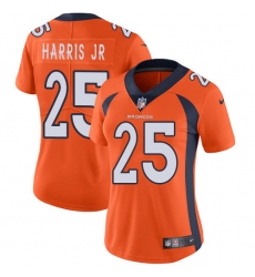 Women's Nike Denver Broncos #25 Chris Harris Jr Orange Team Color Vapor Untouchable Limited Player NFL Jersey