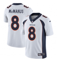 Men's Nike Denver Broncos #8 Brandon McManus White Vapor Untouchable Limited Player NFL Jersey