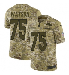 Men's Nike Denver Broncos #75 Menelik Watson Limited Camo 2018 Salute to Service NFL Jersey