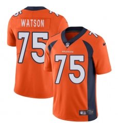 Youth Nike Denver Broncos #75 Menelik Watson Orange Team Color Vapor Untouchable Limited Player NFL Jersey