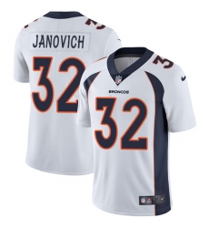 Men's Nike Denver Broncos #32 Andy Janovich White Vapor Untouchable Limited Player NFL Jersey