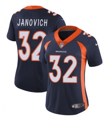 Women's Nike Denver Broncos #32 Andy Janovich Navy Blue Alternate Vapor Untouchable Limited Player NFL Jersey