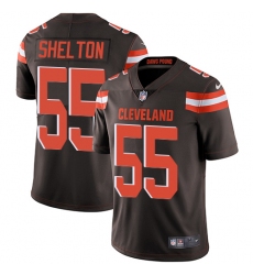 Men's Nike Cleveland Browns #55 Danny Shelton Brown Team Color Vapor Untouchable Limited Player NFL Jersey