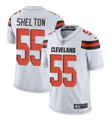 Men's Nike Cleveland Browns #55 Danny Shelton White Vapor Untouchable Limited Player NFL Jersey