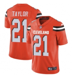 Youth Nike Cleveland Browns #21 Jamar Taylor Orange Alternate Vapor Untouchable Limited Player NFL Jersey