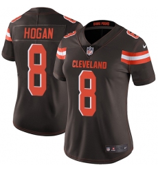 Women's Nike Cleveland Browns #8 Kevin Hogan Brown Team Color Vapor Untouchable Limited Player NFL Jersey