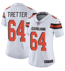 Women's Nike Cleveland Browns #64 JC Tretter White Vapor Untouchable Limited Player NFL Jersey