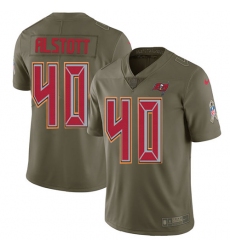 Youth Nike Tampa Bay Buccaneers #40 Mike Alstott Limited Olive 2017 Salute to Service NFL Jersey