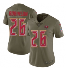 Women's Nike Tampa Bay Buccaneers #26 Josh Robinson Limited Olive 2017 Salute to Service NFL Jersey
