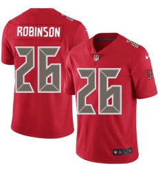 Youth Nike Tampa Bay Buccaneers #26 Josh Robinson Limited Red Rush Vapor Untouchable NFL Jersey