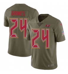 Men's Nike Tampa Bay Buccaneers #24 Brent Grimes Limited Olive 2017 Salute to Service NFL Jersey