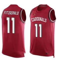 Men's Nike Arizona Cardinals #11 Larry Fitzgerald Limited Red Player Name & Number Tank Top NFL Jersey