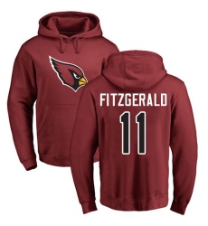 NFL Nike Arizona Cardinals #11 Larry Fitzgerald Maroon Name & Number Logo Pullover Hoodie