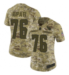 Women's Nike Arizona Cardinals #76 Mike Iupati Limited Camo 2018 Salute to Service NFL Jersey