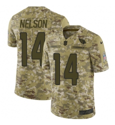 Youth Nike Arizona Cardinals #14 J.J. Nelson Limited Camo 2018 Salute to Service NFL Jersey