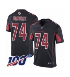 Men's Arizona Cardinals #74 D.J. Humphries Limited Black Rush Vapor Untouchable 100th Season Football Jersey
