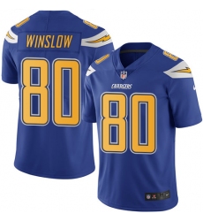 Youth Nike Los Angeles Chargers #80 Kellen Winslow Limited Electric Blue Rush Vapor Untouchable NFL Jersey
