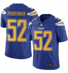 Men's Nike Los Angeles Chargers #52 Denzel Perryman Limited Electric Blue Rush Vapor Untouchable NFL Jersey