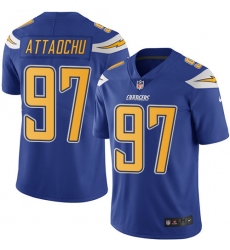 Youth Nike Los Angeles Chargers #97 Jeremiah Attaochu Limited Electric Blue Rush Vapor Untouchable NFL Jersey