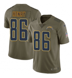 Youth Nike Los Angeles Chargers #86 Hunter Henry Limited Olive 2017 Salute to Service NFL Jersey