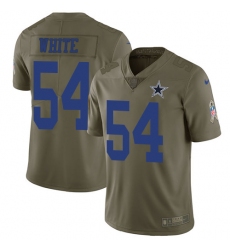 Men's Nike Dallas Cowboys #54 Randy White Limited Olive 2017 Salute to Service NFL Jersey