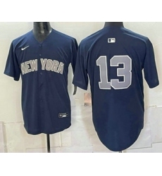 Men's New York Yankees #13 Jazz Chisholm Jr Without Name Grey Alternate Limited Stitched Jersey