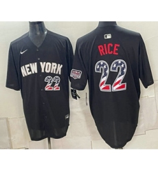 Men's New York Yankees #22 Ben Rice Black USA 250 Fourth of July Stadium Stitched Jersey