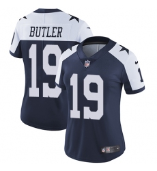 Women's Nike Dallas Cowboys #19 Brice Butler Navy Blue Throwback Alternate Vapor Untouchable Limited Player NFL Jersey