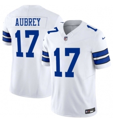 Men's Dallas Cowboys #17 Brandon Aubrey White 2025 F.U.S.E Vapor Untouchable Limited Football Stitched Jersey