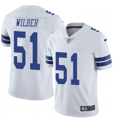 Men's Nike Dallas Cowboys #51 Kyle Wilber White Vapor Untouchable Limited Player NFL Jersey