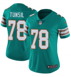 Women's Nike Miami Dolphins #78 Laremy Tunsil Aqua Green Alternate Vapor Untouchable Limited Player NFL Jersey