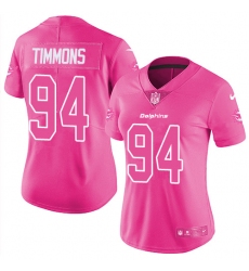 Women's Nike Miami Dolphins #94 Lawrence Timmons Limited Pink Rush Fashion NFL Jersey