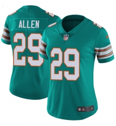 Women's Nike Miami Dolphins #29 Nate Allen Aqua Green Alternate Vapor Untouchable Limited Player NFL Jersey