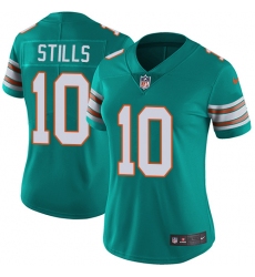 Women's Nike Miami Dolphins #10 Kenny Stills Aqua Green Alternate Vapor Untouchable Limited Player NFL Jersey