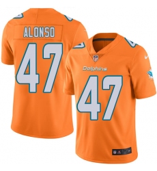 Men's Nike Miami Dolphins #47 Kiko Alonso Limited Orange Rush Vapor Untouchable NFL Jersey