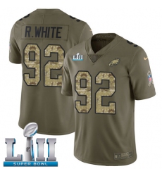 Youth Nike Philadelphia Eagles #92 Reggie White Limited Olive/Camo 2017 Salute to Service Super Bowl LII NFL Jersey