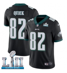Men's Nike Philadelphia Eagles #82 Mike Quick Black Alternate Vapor Untouchable Limited Player Super Bowl LII NFL Jersey